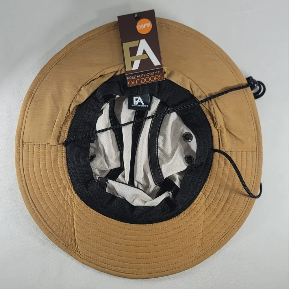 Free Authority Outdoors Moisture Wicking Wide Brim Boonie OSFM Drawstring Adjust